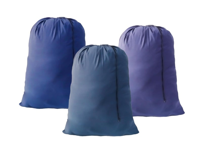 YETHAN Extra Large Laundry Bag 3 Pack Travel Laundry Bags Dirty Clothes Organizer with Drawstring Closure, 30"x40", for college, dorm and apartment (Blue) - Image 1